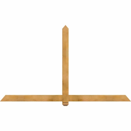 Ekena Millwork Eugene Rough Sawn Timber Gable Bracket, Western Red Cedar, 84"W x 49"H x 2"D x 4"F, 14/12 Pitch GBW084X49X0204EUG00RWR